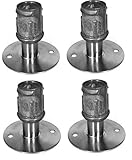 AmGood Stainless Steel Flanged Feet for Stainless Steel 1-5/8' O.D. Tubing