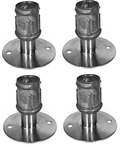 AmGood Edelstahl-Füße, für Rohre mit einem Durchmesser von 3,8 cm (1 5/8 Zoll) Cover