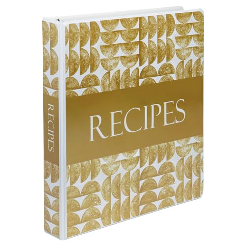 Image of Samsill Recipe Binder Full Page 8.5 x 11 Kit, 1 Inch D-Ring, Textile Design