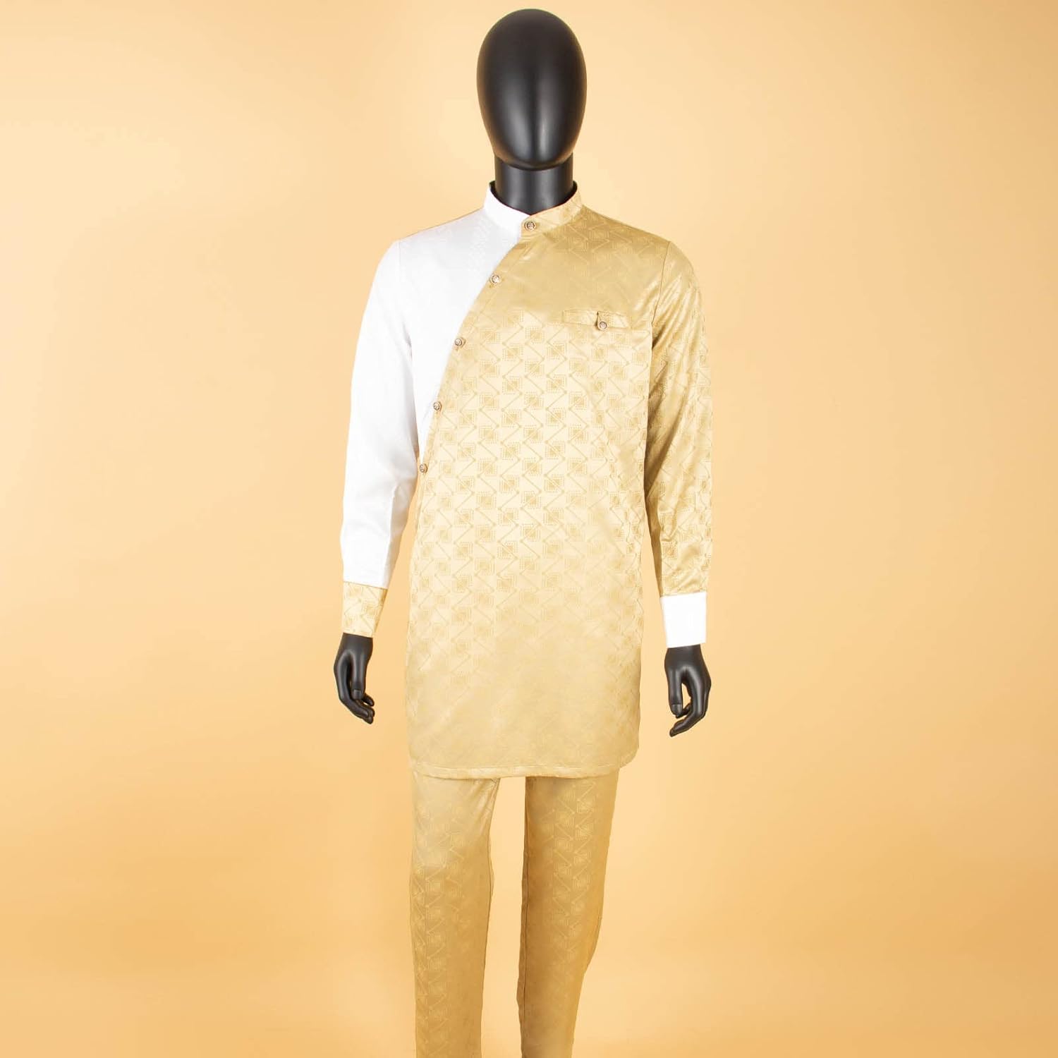 APTX African Suits for Men Full Sleeve Shirt Trousers 2 Piece Bazin Riche Tribal Formal Wear Plus Size