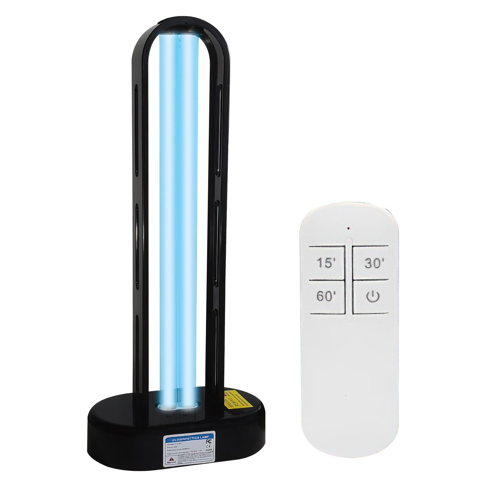 Kouamor 38W UV Light Sanitizer, UV Lamp for Home with 3- Speed Timing and Remote Control, UVC Light Sanitizer for Room, Kitchen, Baby Room, Office