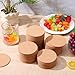 100 Pack Cork Coasters for Drinks, Absorbent Blank Saucers Blank Round for Laser Engraving, Hot Mug Safe & Non-Slip Surface Bulk DIY Coasters for Wedding, Coffee Bar, Home Decor for DIY, 90mm x 3mm