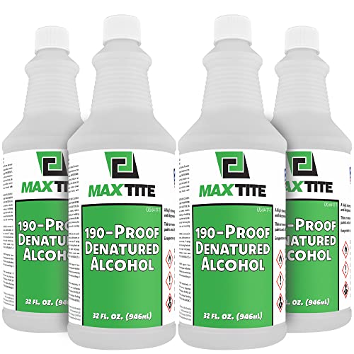 Image of MAXTITE 190-Proof Virgin Denatured Alcohol (32oz, 4)