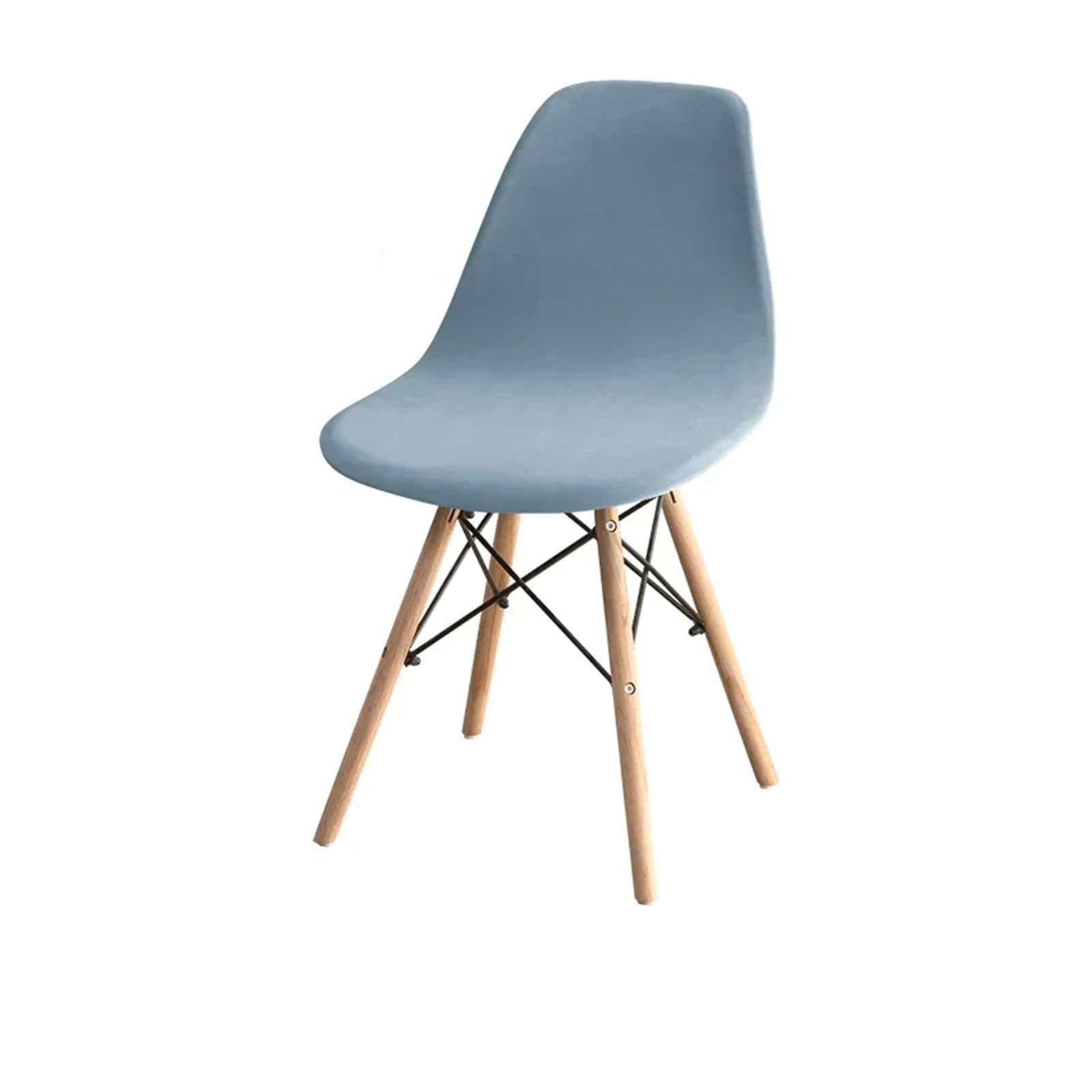 CIOPLJHKL 1PC Velvet Shell Chair Cover Stretch Spandex Armless Covers Solid Color Elastic Dining Seat Case Wedding Hotel Banquet for Hotel, Banquet(A5-Blue)