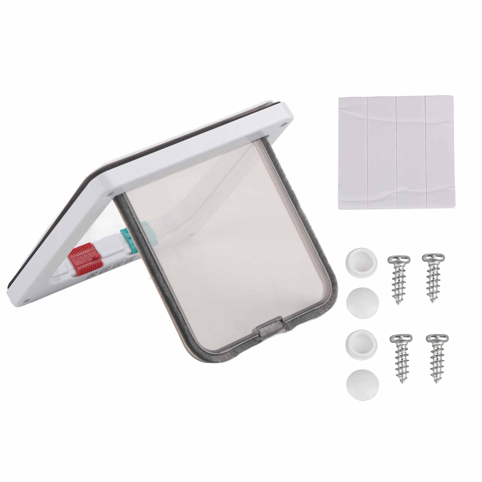 Jelquix 4 Way Lockable Pet Cat Small Dog Flap Door for Easy Access and Security, for Home Use
