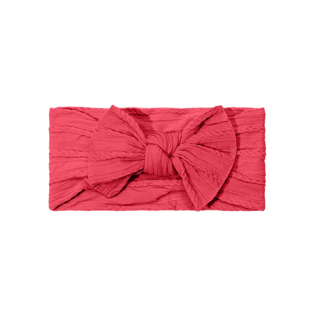 SYGA Baby Headbands Soft Nylon Bow Hairbands Strechable for Newborns, Infants, Toddlers and Kids 0-3 Years (Red)-image-45