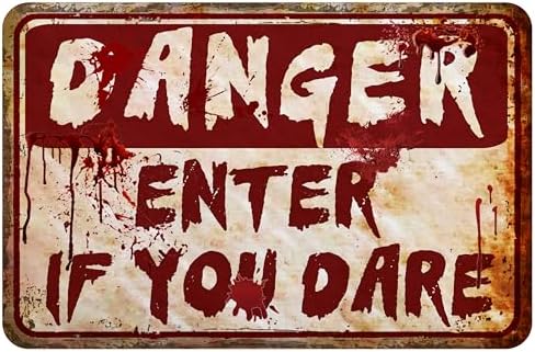 Amazon.com : Halloween Decorations Indoor Horror Room Decor Metal Tin ...