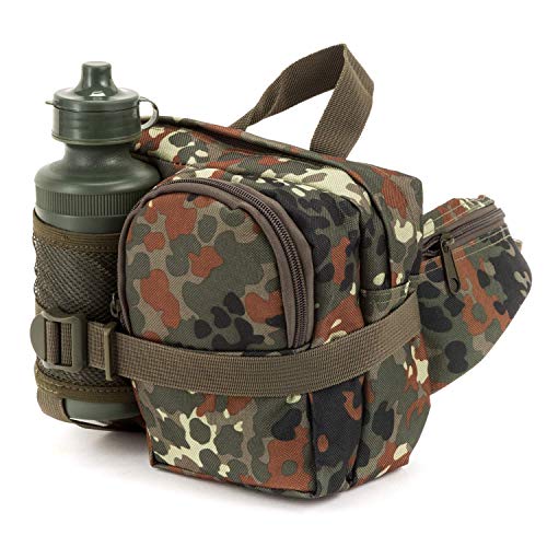 Commando Industries Bauchtasche mit Trinkflasche Gürteltasche Schwarz BW Flecktarn Outdoor Pack (Bundeswehr-Flecktarn) Cover