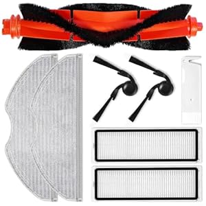 Ersatzteile für Xiaomi Robot Vacuum S40C E101, Wartungsset mit Hauptrollen-Seitenbürsten Filter und waschbaren Mikrofaser-Mopp-Pads für Haustiere