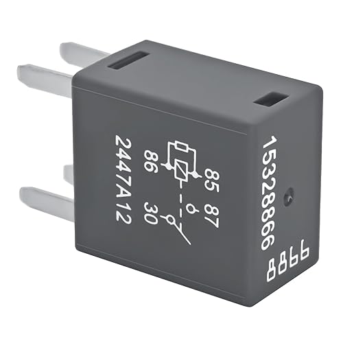 Miniatura 6 de Relé 15328866 (juego de 2), relé de alta potencia de 4 pines  12 V CC 20 A 4 terminales Relé multiusos 8385, compatible con vehículos GM GMC Buick
