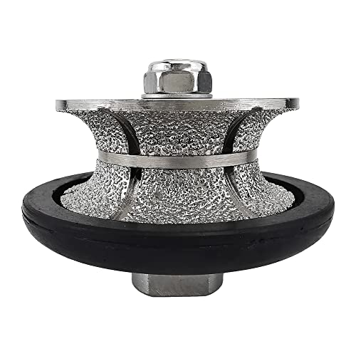 NBB Diamond Profile Wheel Diamond Router Bit Milling Drill chamfer Bit Grinding Wheel for Profiling Porcelain Tile Ceramic Granite Marble Stone Use on Angle Grinder (Full-Bullnose V20)