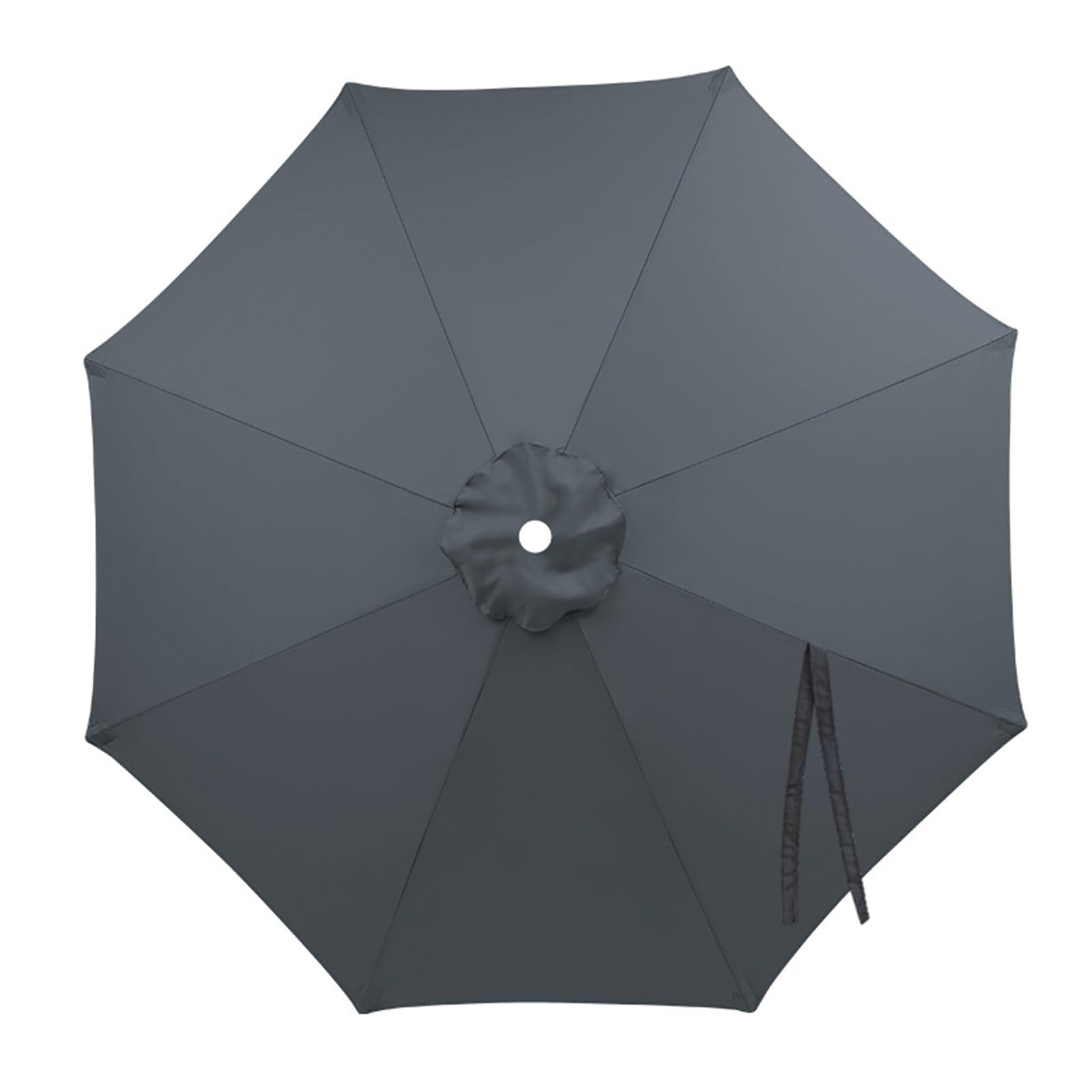 ksxnkhk Replacement Canopy for Round Parasols 2/2.3/2.7/3/4m Fabric for 6, 8 Ribs Waterproof UV Protection Awning Replacement Thickened Polyester (Gray, 2m - 6 Ribs)