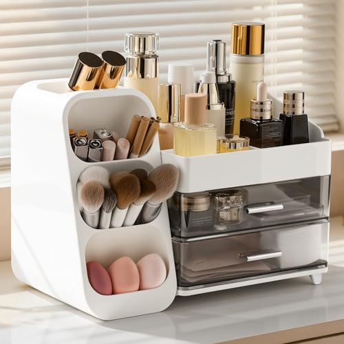 Delamu Makeup Organizer Countertop for Vanity Storage