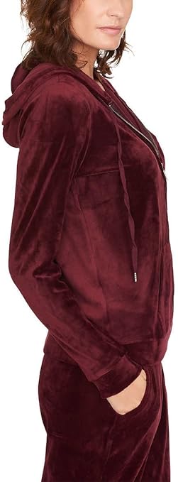 velour hooded jacket