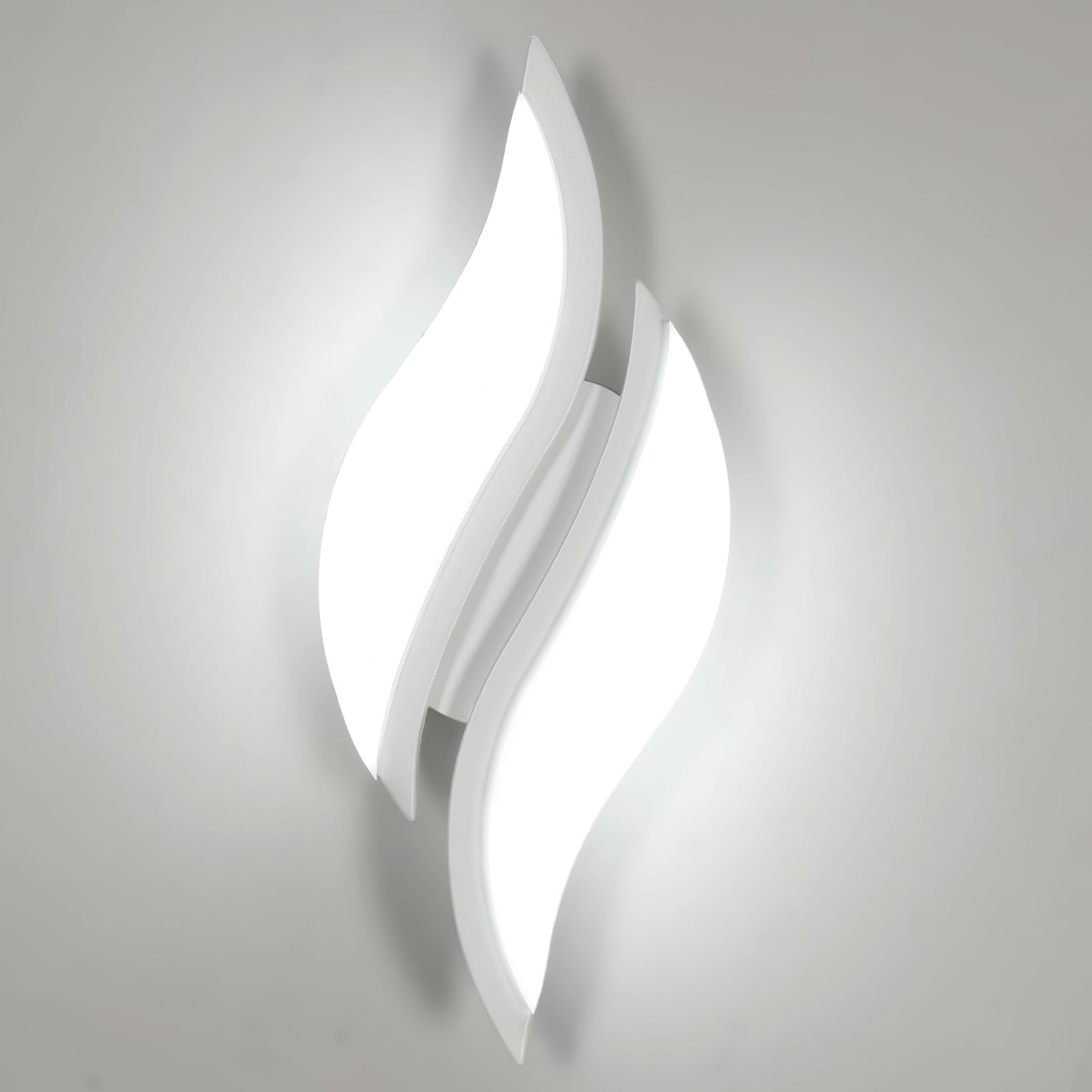 Goeco Wall Light LED Indoor Wall Light Modern 12 W 1350 lm White Acrylic Wall Light for Living Room Bedroom Staircase Cool White Light 6500 K