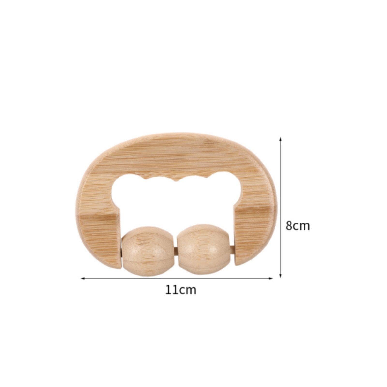 6 Rodillos de Masaje Manuales de Madera Portátiles para Relajar Los Músculos Del Cuerpo, Ideales para Viajes, La Oficina Y El Gimnasio, 5 piezas