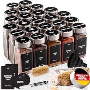 Deco haus Gewürzgläser eckig 24er Set