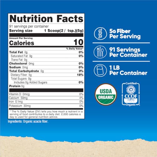 Nutricost Organic Acacia Fiber Powder