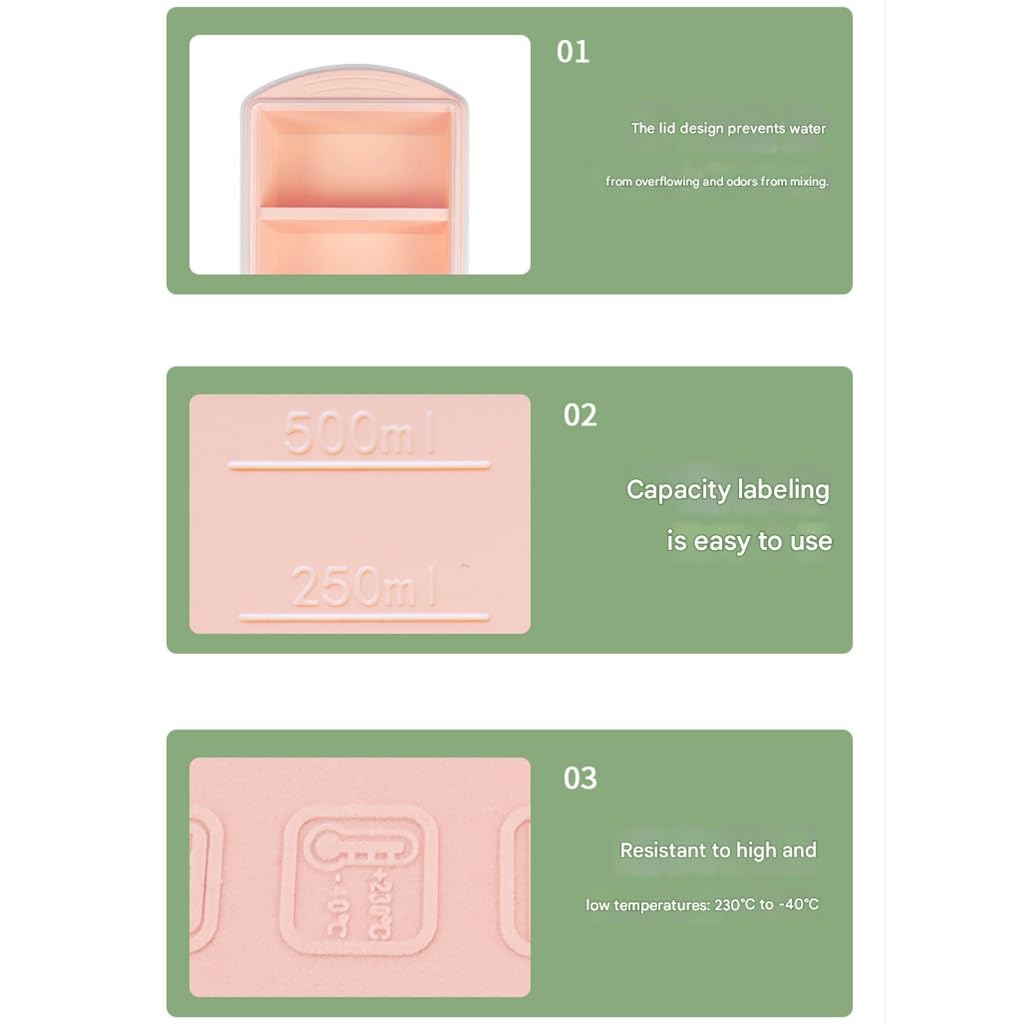 Bac à glaçons en silicone efficace avec couvercle et structure métallique pour une soupe sûre