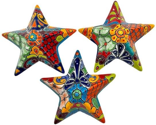 Talavera Star Folk Art Handmade Hand Painted Multicolor Wall Art