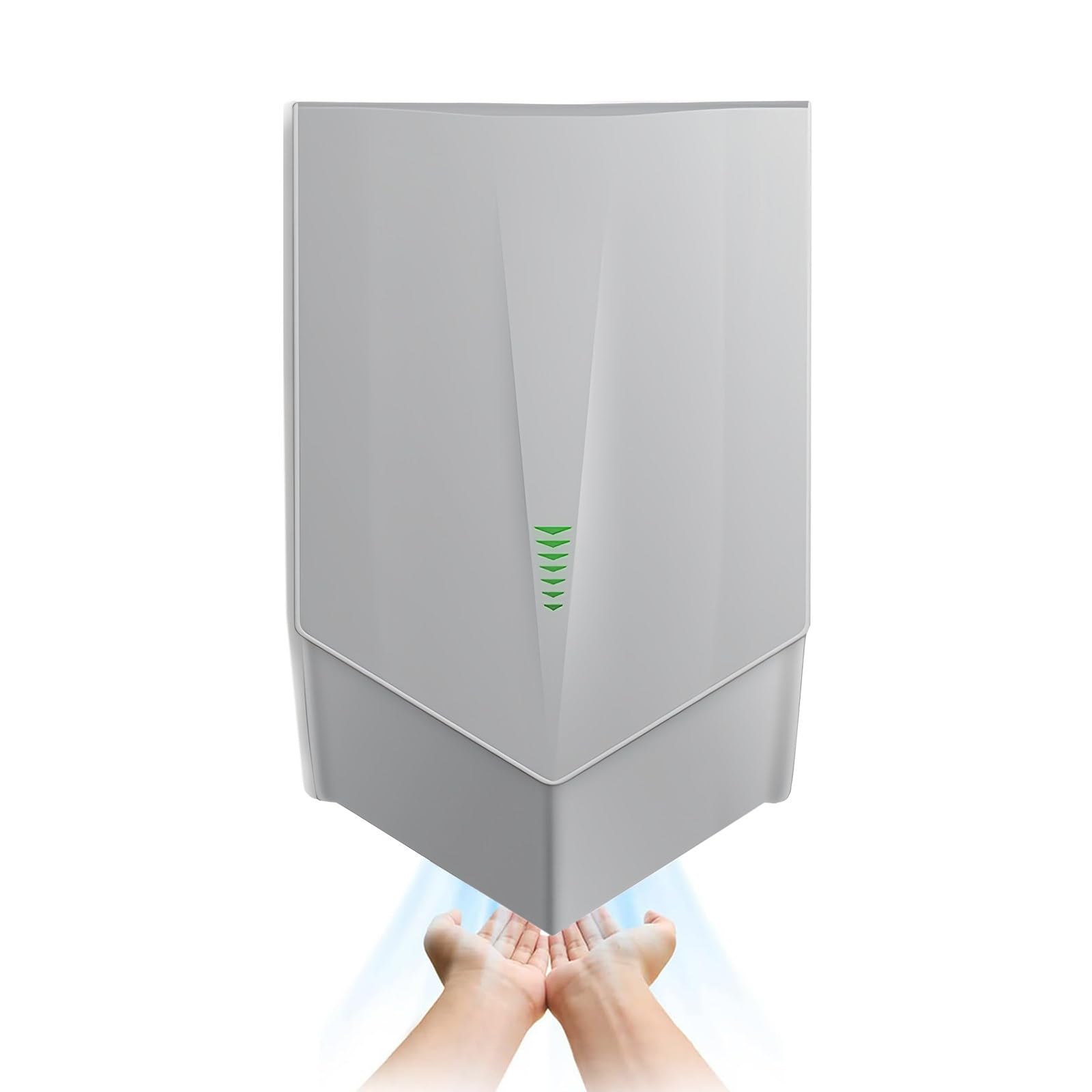 SAIYERUS Automatic Electric Hand Dryer, Commercial Wall Mounted Electric Hand Dryers, Automatic Induction Hands Dryer High Speed Hand Dryer for Kitchen, Bathroom and Toilet, 5-8 Seconds to Dry,Grey