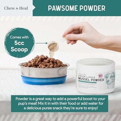 Green Lipped Mussel for Dogs - 2.12 oz of Green Lipped Mussel Powder for Dogs - Good for Joint and Ligament Health - Made in The USA - Thumbnail 7