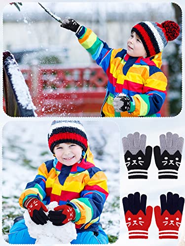 Guantes de invierno para niños y niñas elásticos y cálidos en pack de 2 pares 6