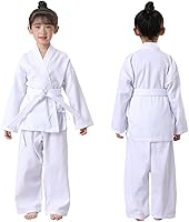 FIGHTSPIRIT Lightweight Karate Gi Uniform for Kids & Adults | Breathable Martial Arts Suit w/ White Belt