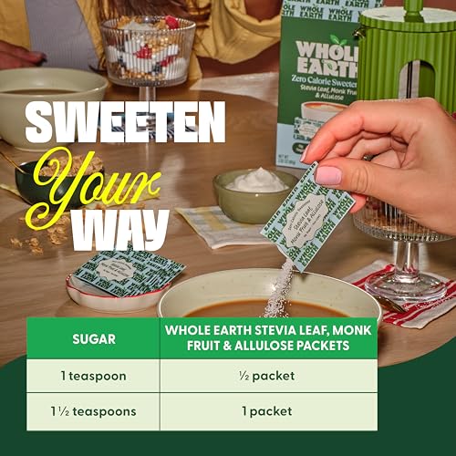 Whole Earth Stevia & Monk Fruit Packets