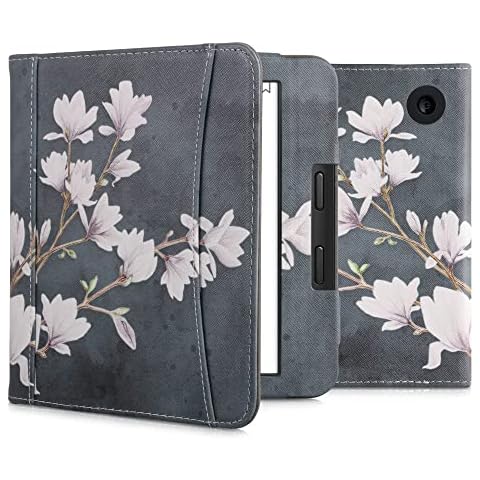 Funda de Cuero sintético kwmobile para Kobo Libra 2 con Bolsillo y Agarre Cover