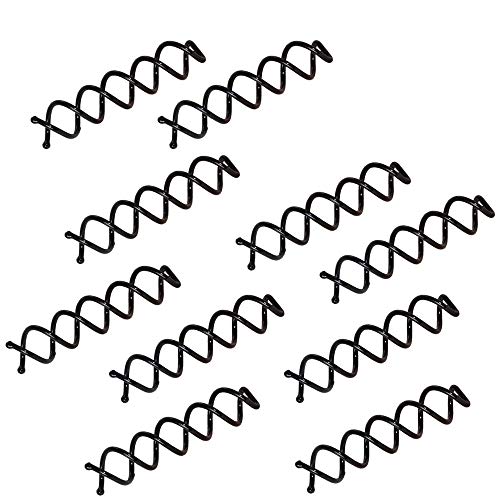 Mydio 40 Pack Black Non-Scratch Spiral Hair Pin,Perfect For DIY Hair Style,Set of 40