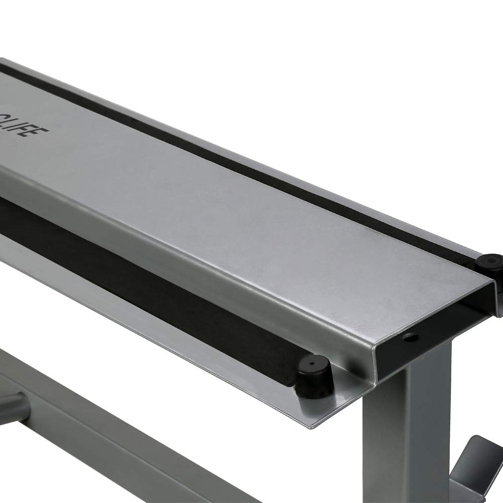 CCLIFE Rastrelliera Manubri Porta Dischi Pesi Manubri Supporto bilanciere per Palestra Casa Carico Massimo 300-400 kg-ZERRO