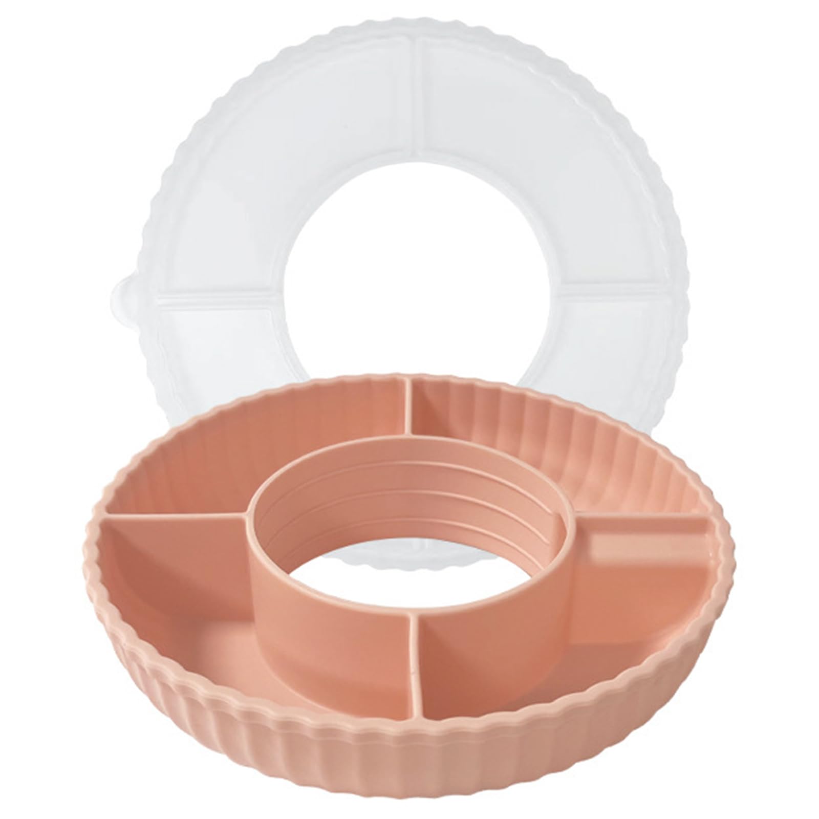 Kalttoy B Practical Snacks Tray Functional Snacks Plate With Lid Functional Plate For Cup Divider Container Food Tray Storage