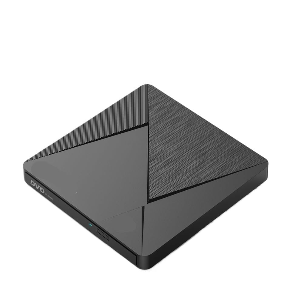 KONGMM Reproductor de DVD USB 3.0 portátil 5" CD R/RW DVD Lector de Disco Quemador Reproductor Grabador Externo