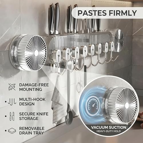 Rangement mural de cuisine pour cuillères et outils de préparation - 6