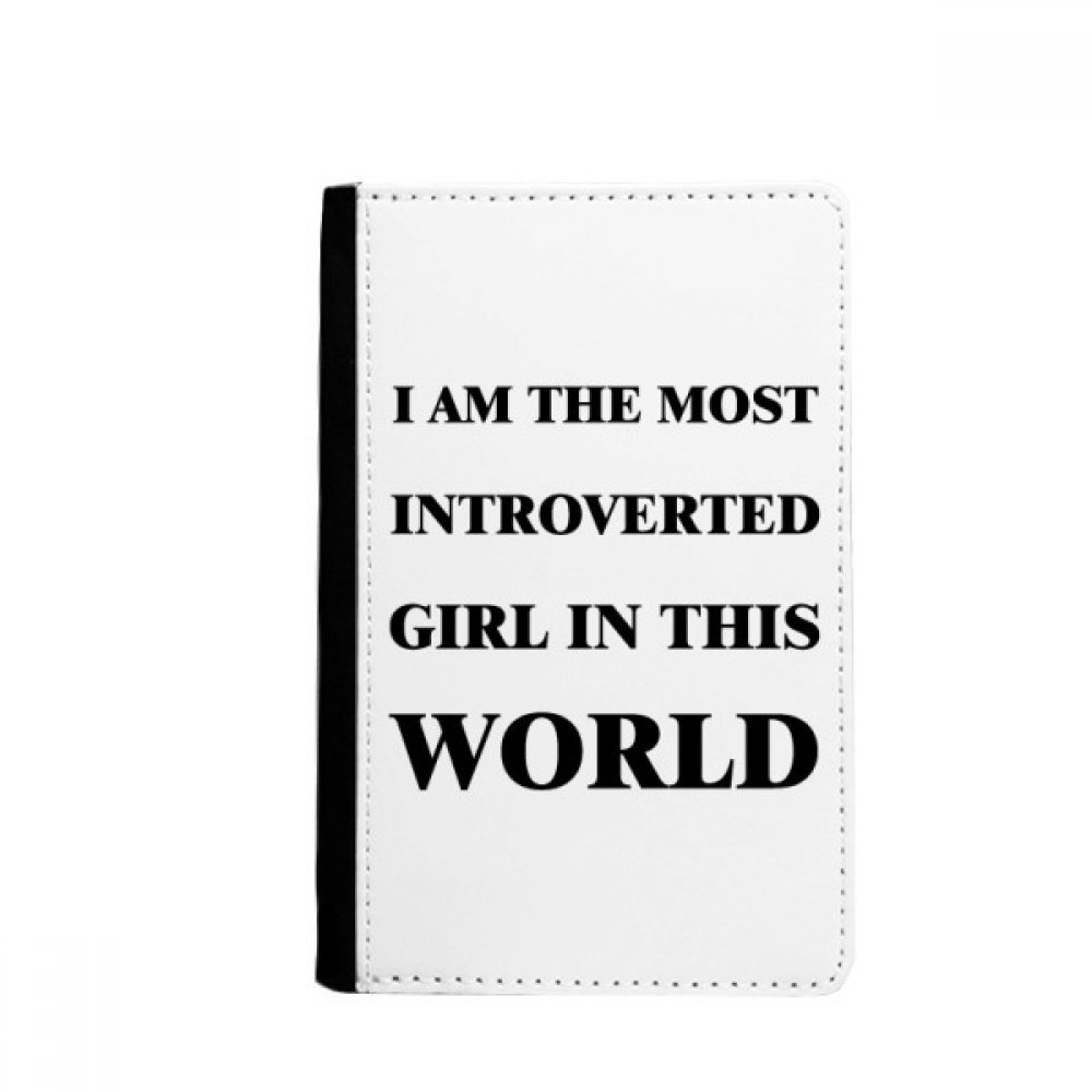 I Am The Introverted Girl Passport Holder Notecase Burse Wallet Cover Card Purse