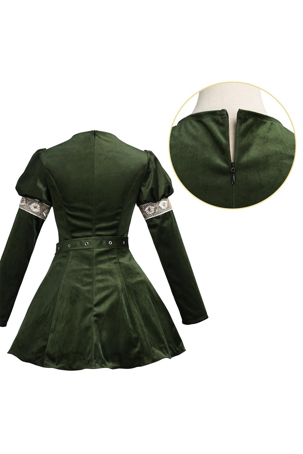 Vestido gótico para mujer, disfraz gótico, ropa medieval, renacentista, Halloween, carnaval