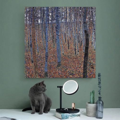 Impression sur toile Beech Grove L Gustav Klimt 40x40 cm