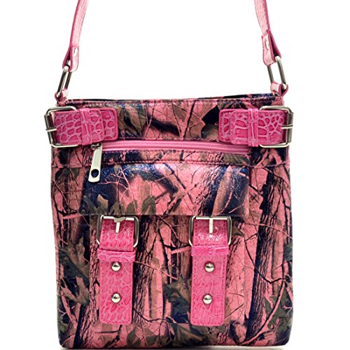 Western Camouflage Camo Cross Body Messenger Bag Purse With Matching Wallet2
