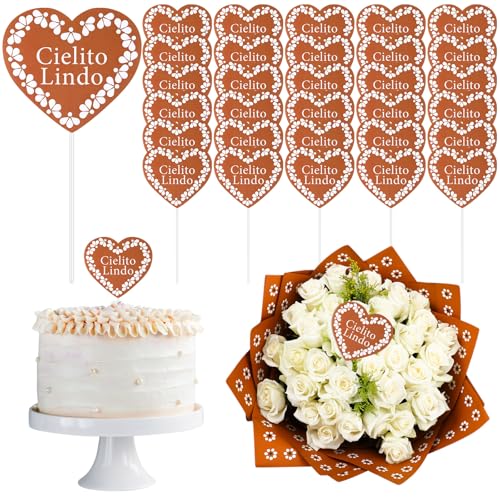 Décorations de gâteau Cielito Lindo Mexicain De Barro Weysat pour anniversaire | Lot de 30