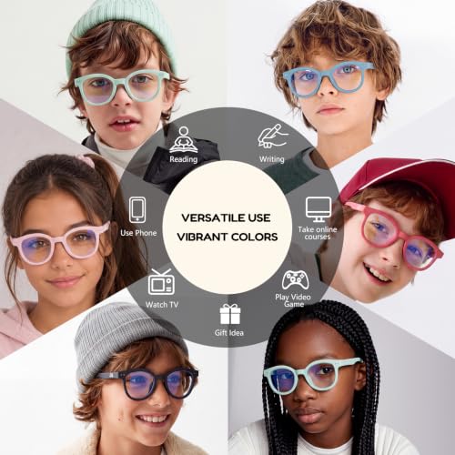 Image of EYEBUDDY Blue Light Glasses for Kids Boys Girls,Computer Gaming Bluelight Glasses,Fake Glasses for Ages 2-12