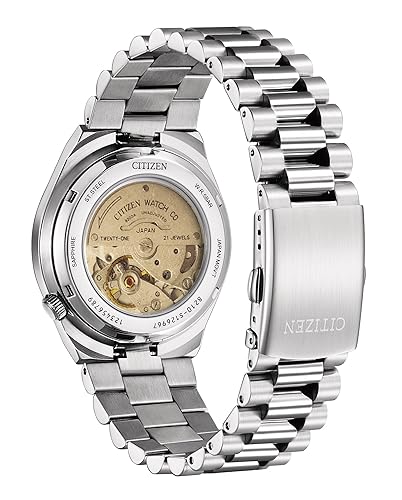 Citizen Stainless Steel Men Automatic Gents Analog Watch Pantone Warm Sand Dial - Nj0158-89Y, Silver Band - Image 3