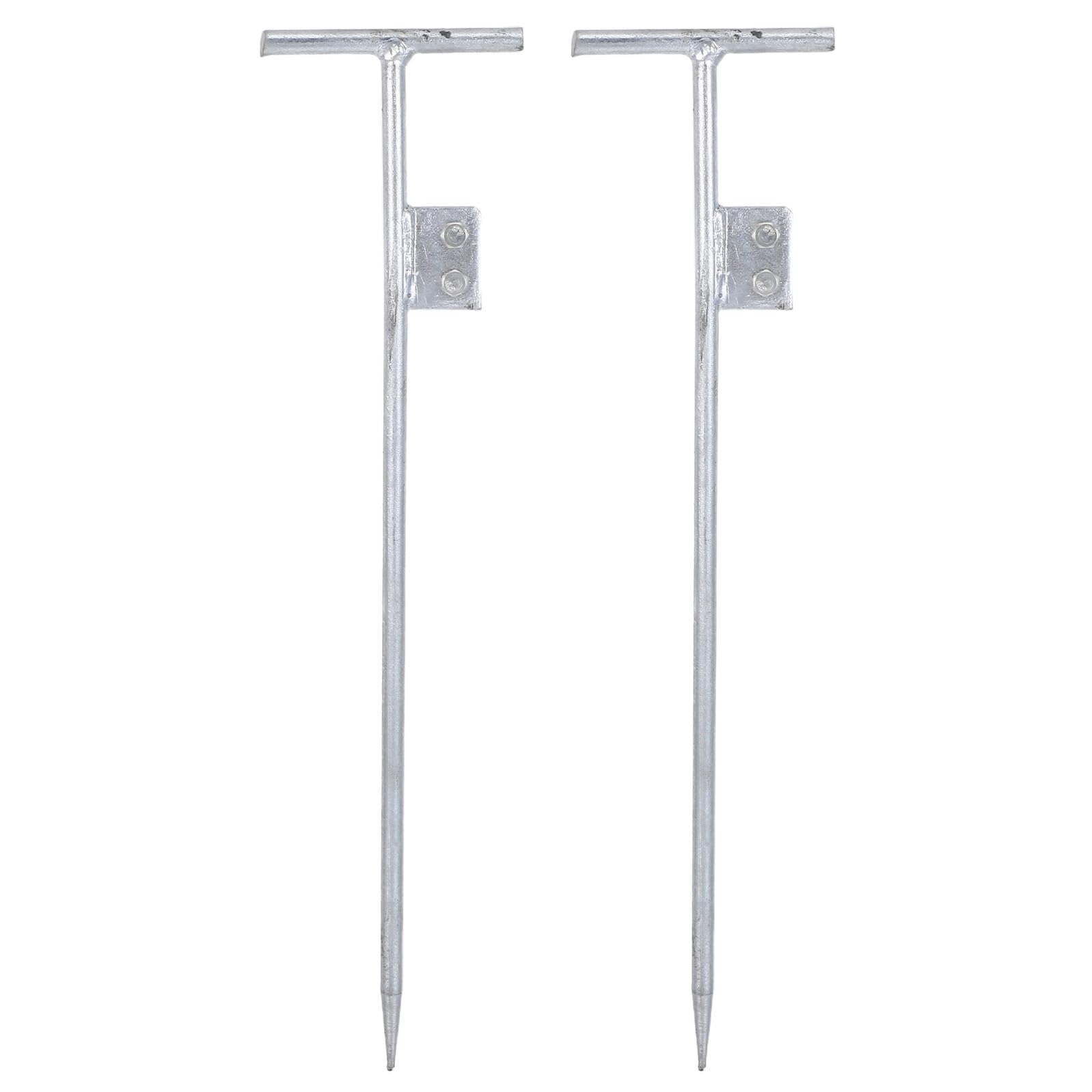 Mipcase Picchetto di Messa a Terra Zincato a T 12X500Mm Set 2 Pezzi Asta Portatile per Protezione Elettrica Domestica e Installazioni Antenna Dispositivo di Messa a Terra Affidabile per