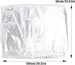 Tiiyee Plastic Garment Bags, 50pcs Dry Cleaner Bags Plastic Clothing Cover Laundrette Dustproof Bag Hanging Clothes Packing Transparent Dust Cover Home Storage for Suits Dresses Uniforms 60 * 100cm