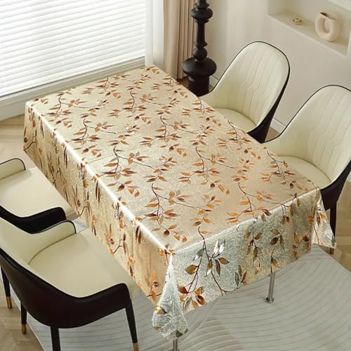 Image of Dakshya Industries PVC Waterproof Withoutlace Dining Table Cover (Size - 54X78 Inch) Rectangle 6 Seater Heat Rasistant, Patti