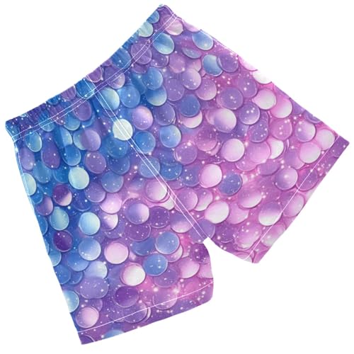 Pigsaly Boys Swim Trunks Pink Blue Lavender Gradient Flashing Glitter Boys Board Shorts Swimsuit Swimwear Bathing Suit 4T2