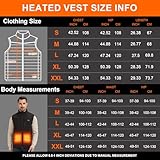 Techstuph Beheizbare Weste Herren mit 3 Einstellbar Temperatur 11 Heizzonen Heizweste Damen Beheizbare Jacke Maximale Temperatur 140°F (Ohne akku)