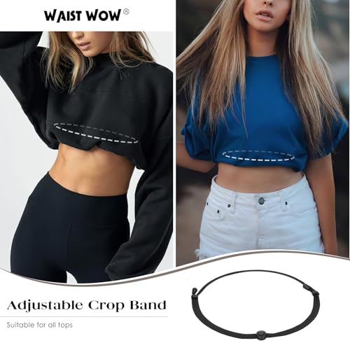 2Pcs Tuck Band Tool for Women Stretchy Elastic Belts for Tucking Shirts Sweaters Adjustable Belt Crop Band for Tops2