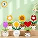 AicooFest Teacher Appreciation Gifts 6PCS Thank You Gifts for Mom Women, Positive Crochet Flowers Sunflower Bluk, Thank You for Being Awesome Make Difference, Handmade Unique Affirmation Gift