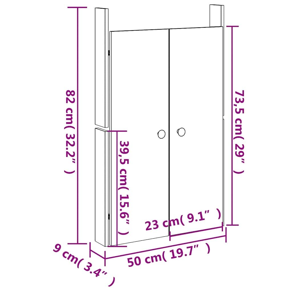 Genérico Puertas de Cocina Exterior 2 uds Madera Pino Blanco 50x9x82 cm,Bricolaje,Accesorios de Bricolaje,Ferretería para armarios,Puertas de armarios-832360